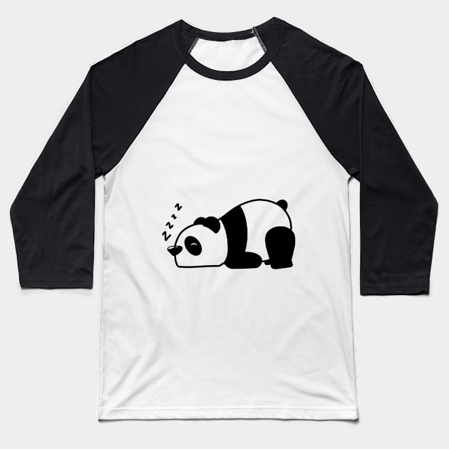 Sleeping Panda Baseball T-Shirt by vanderdys